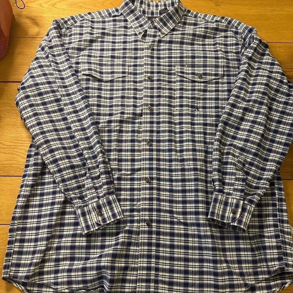 Roper western heavy duty plaid button up xl